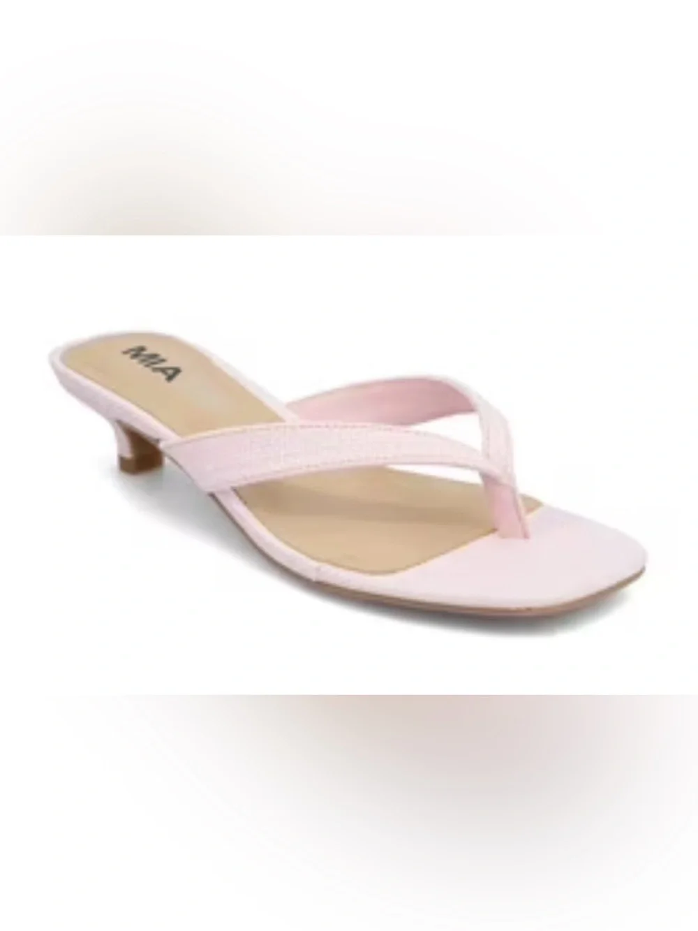 Pink Textured Thong Sandal